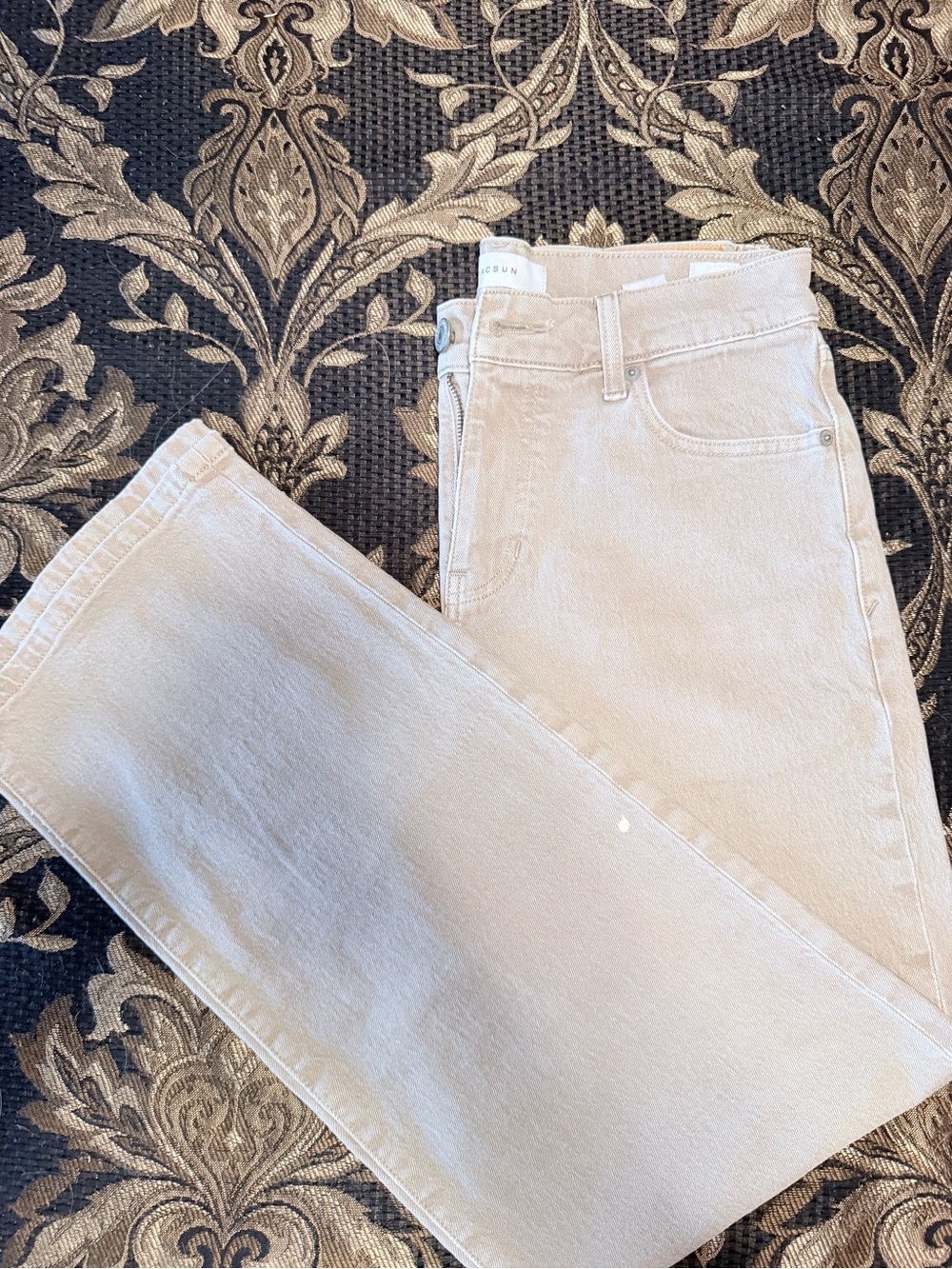 PacSun Straight Jeans in Light Beige